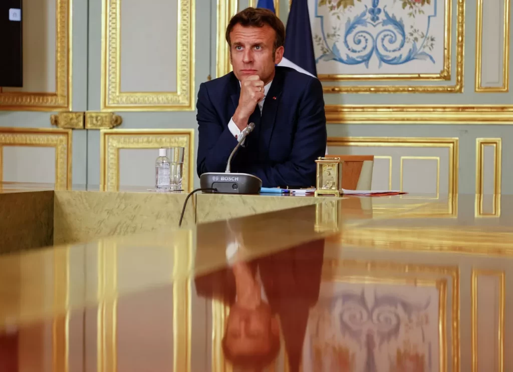 Tổng thống Pháp Macron. Ảnh Ludivic Marin